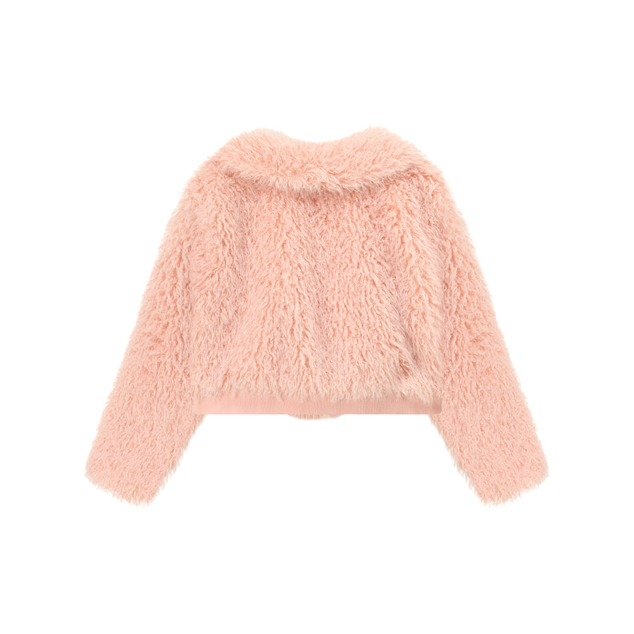 CHUU Color Fur Crop Jacket