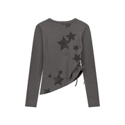 Star Slit Shirring T-Shirt