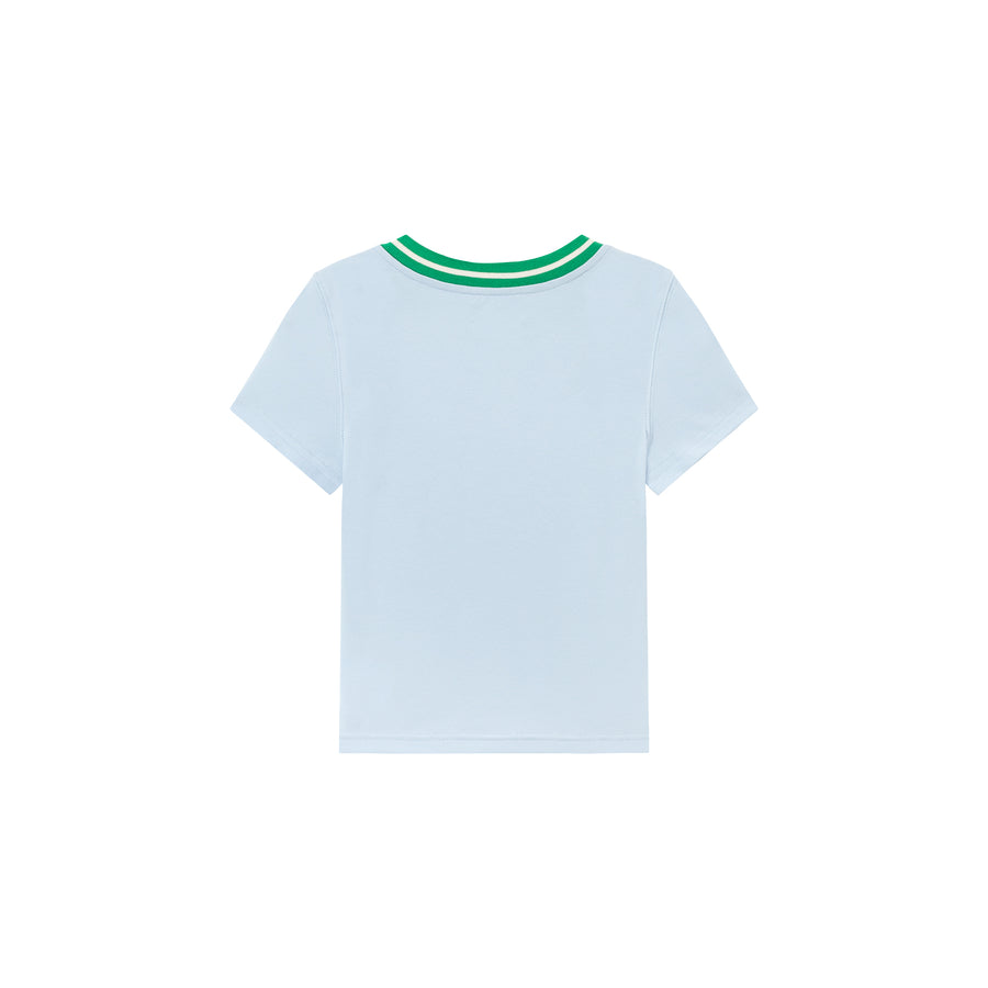 CHUU Open Collar Slim T-Shirt