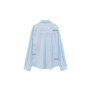 Embroidered Striped Basic Shirt