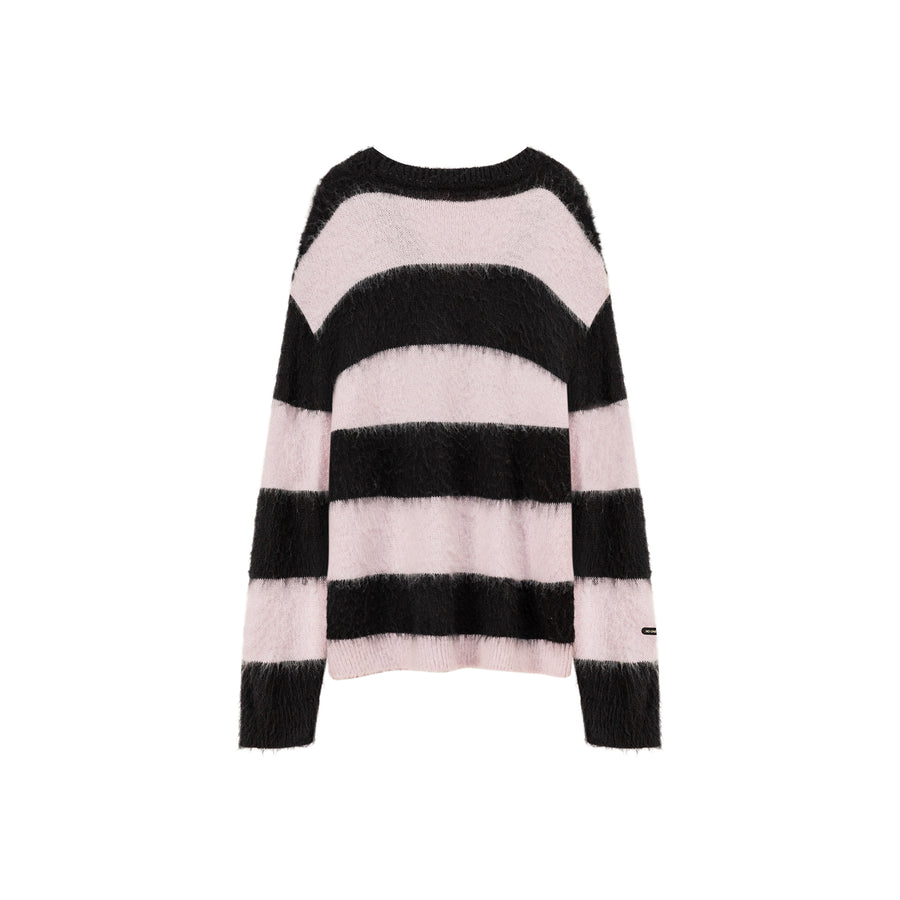 CHUU V-Neck Color Stripe Knit Sweater