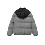 Color Matching Hooded Padded Jacket