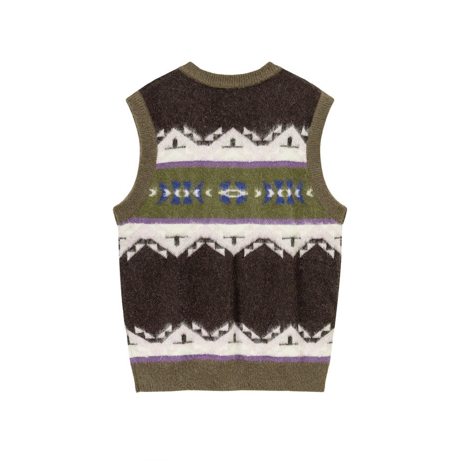 CHUU Pattern Color Knit Vest