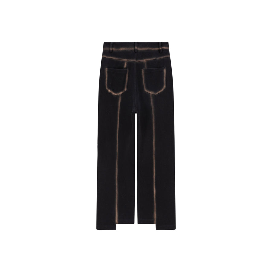 CHUU Color Corduroy Printed Line Pants