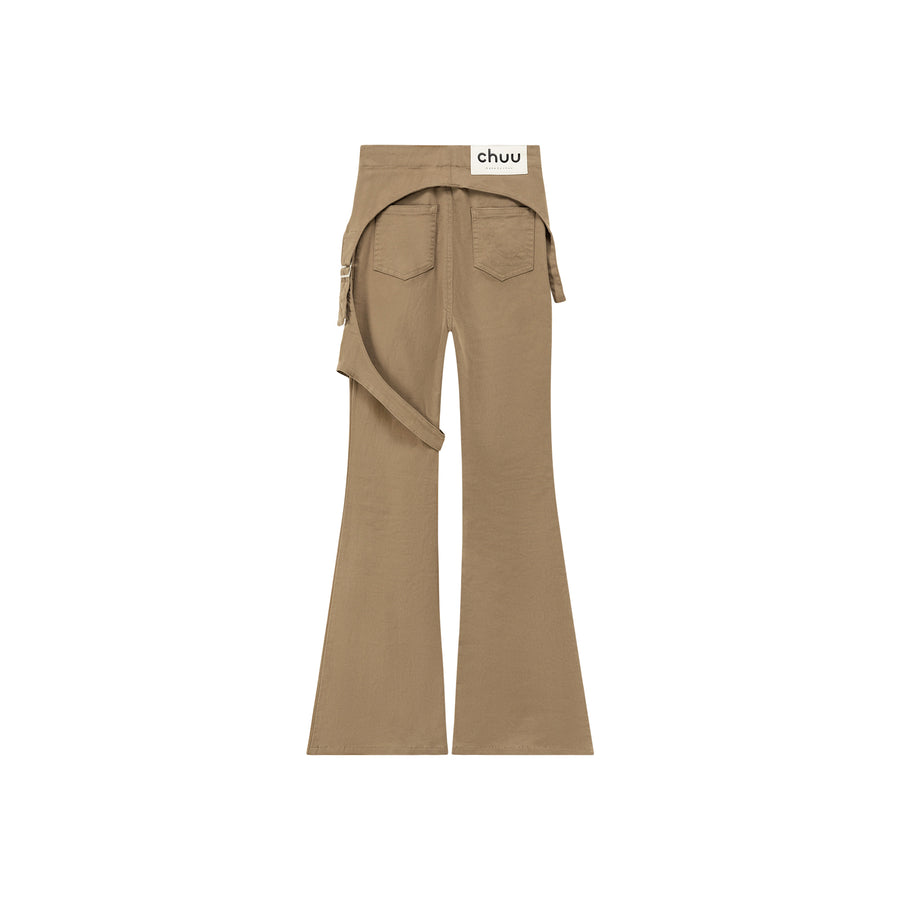 CHUU Double Button High Waisted Flared Semi-Bootcut Pants