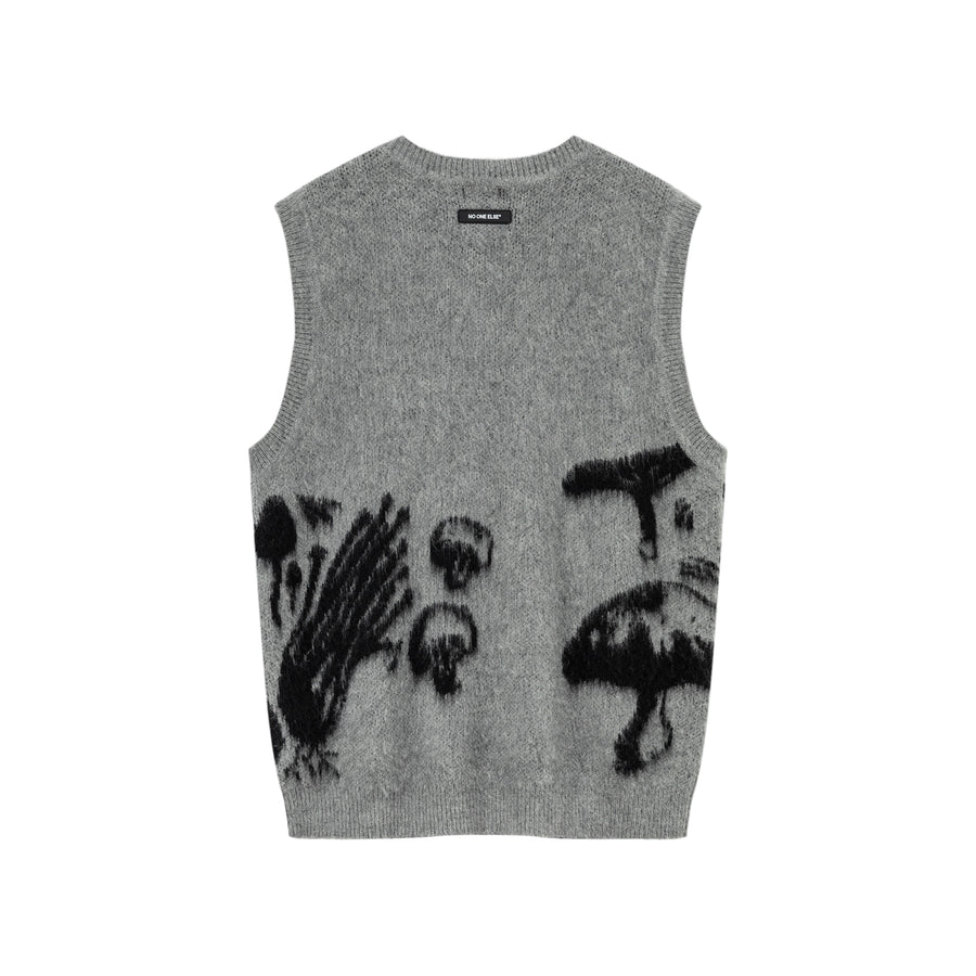 CHUU Mushroom Sleeveless Knit Vest