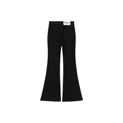 Slit Slim Layered Belt Loops Bootcut Pants