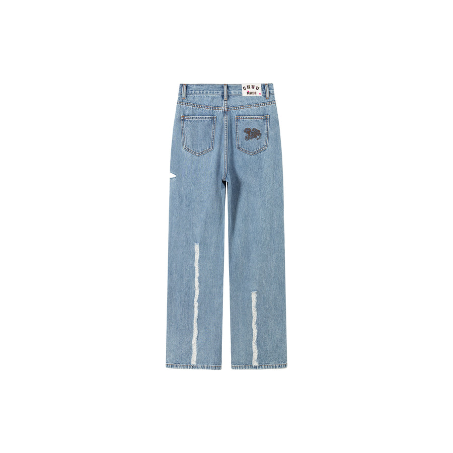 CHUU Cotton Denim Straight Pants