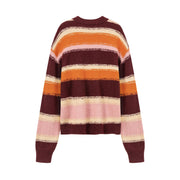 Logo Striped Loose Knit Sweater