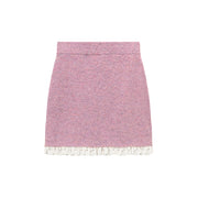 Lace Knit Banded Skirt