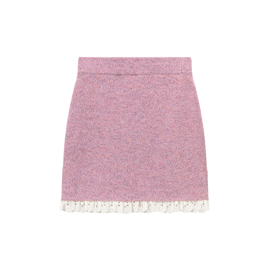 CHUU Lace Knit Banded Skirt