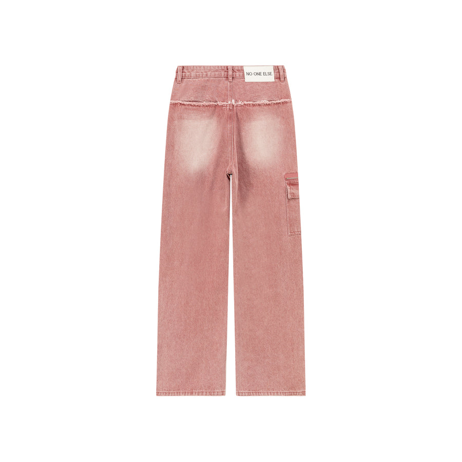 CHUU Color Pocket Wide Denim Jeans