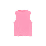 Size Doesnt Matter High Neck Logo Sleeveless Top