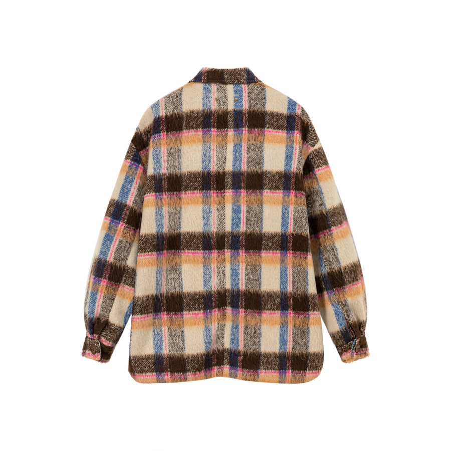 CHUU Multi Color Check Loose Fit Shacket