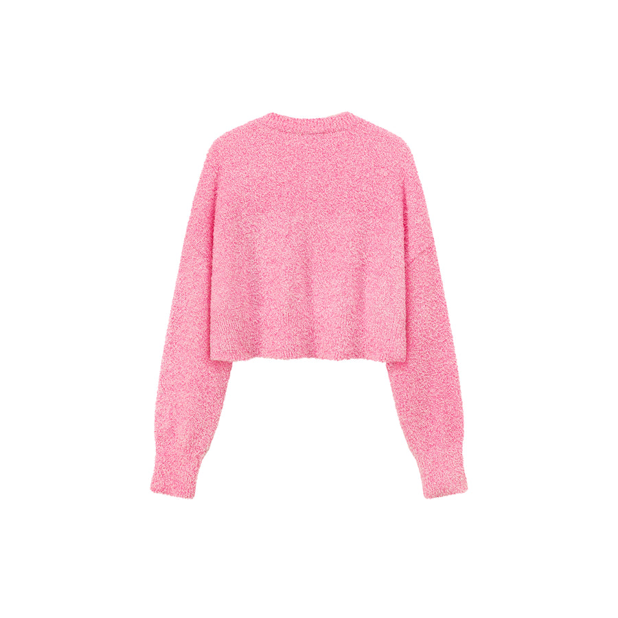 CHUU Cherry Crop Knit Sweater