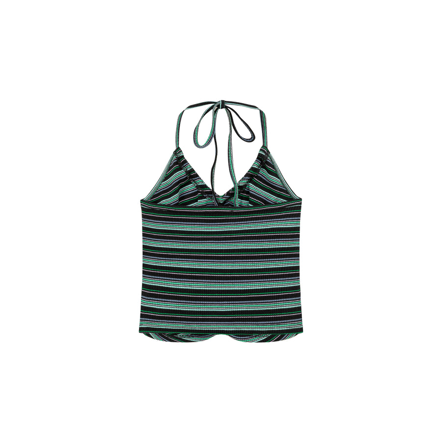 CHUU Striped Shirring Sleeveless Top