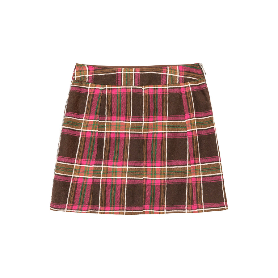 CHUU A-Line Check Skirt