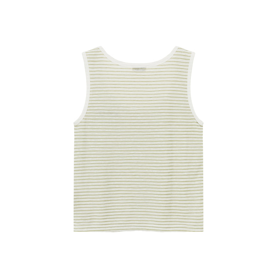 CHUU Striped U-Neck Contrast Color Sleeveless Top