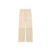 Shirring Drawstring Wide Leg Casual Pants