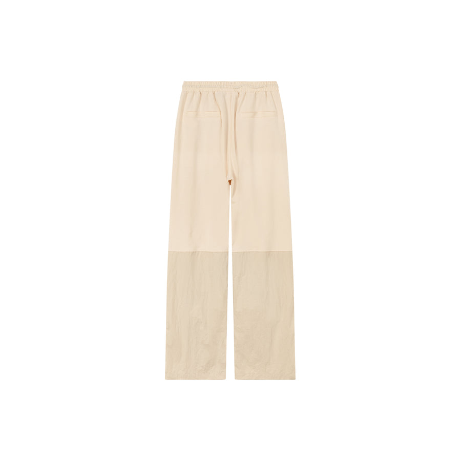 CHUU Shirring Drawstring Wide Leg Casual Pants