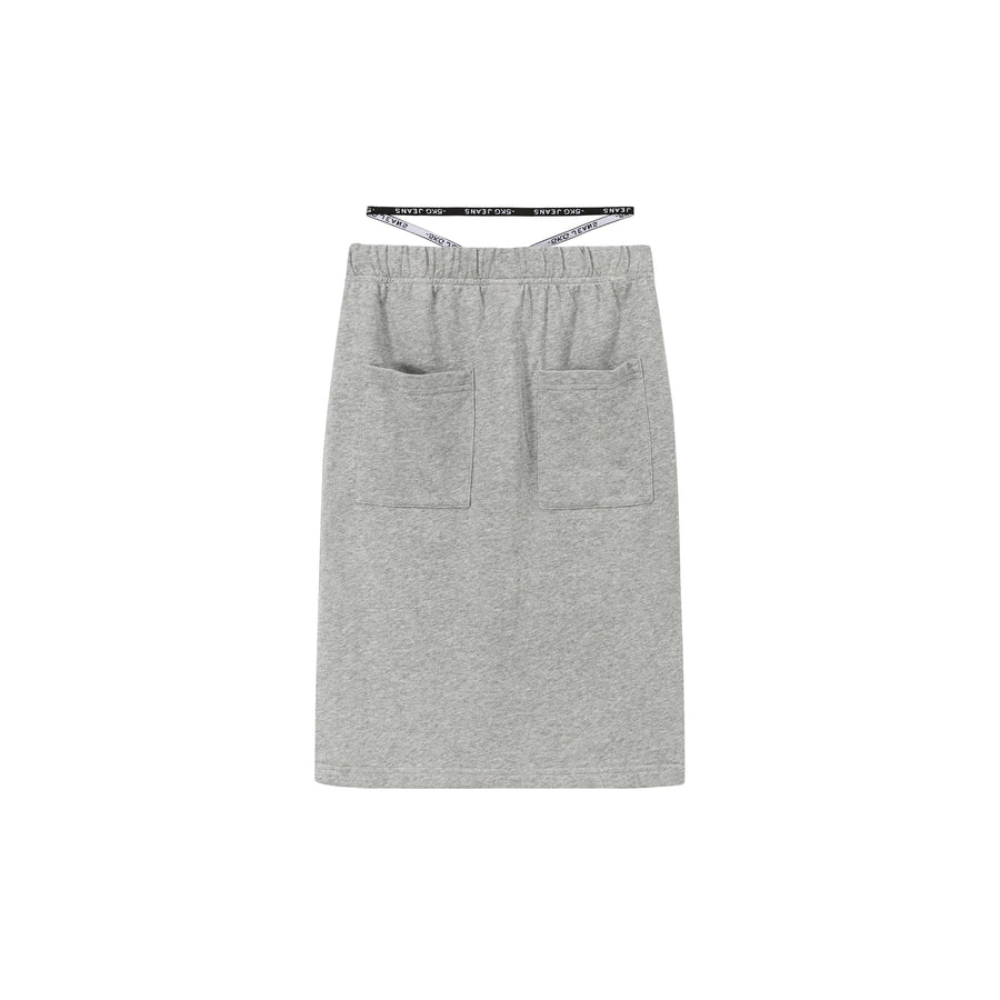 CHUU Side String Casual Slit Skirt