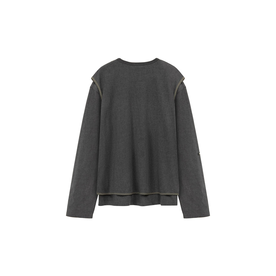 CHUU Zipper Pocket Layered T-Shirt