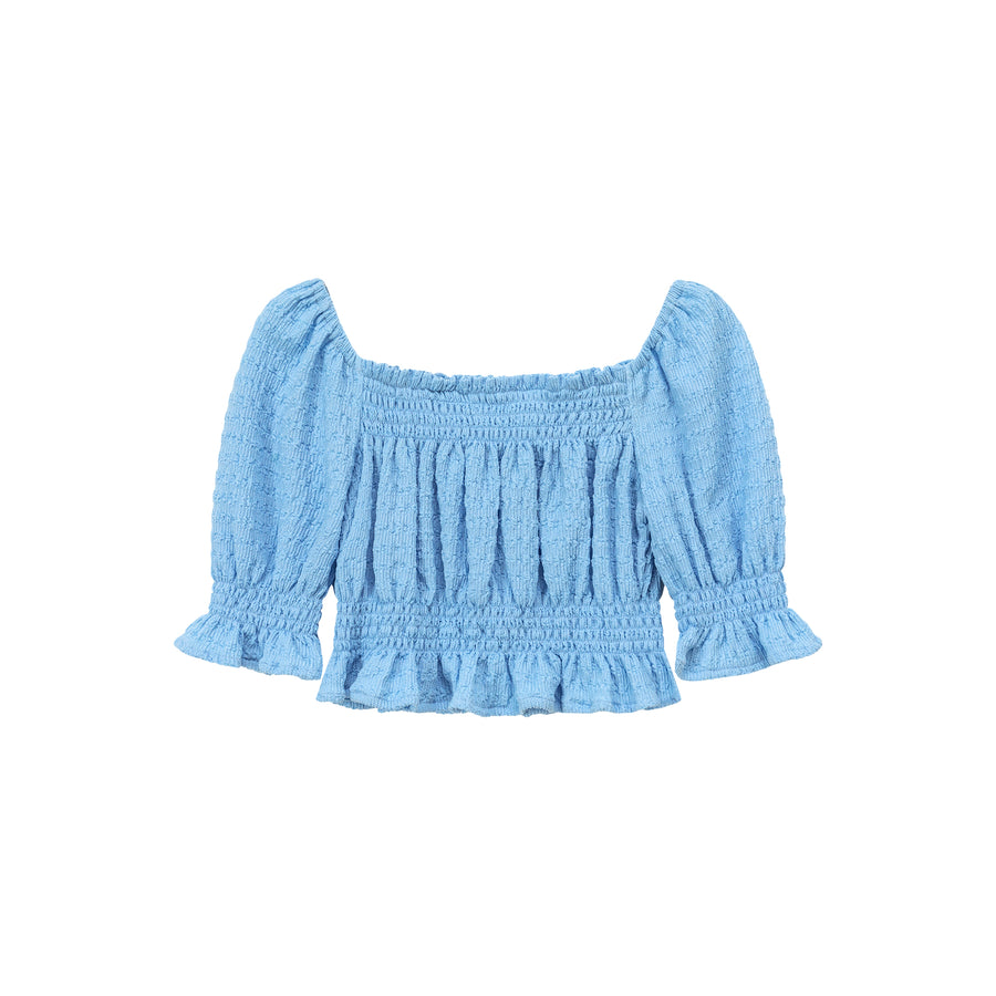 CHUU Off The Shoulder Puffed Sleeves Top