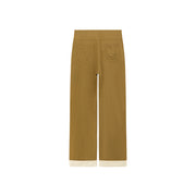 Criss Cross Belt Roll-Up Wide Pants