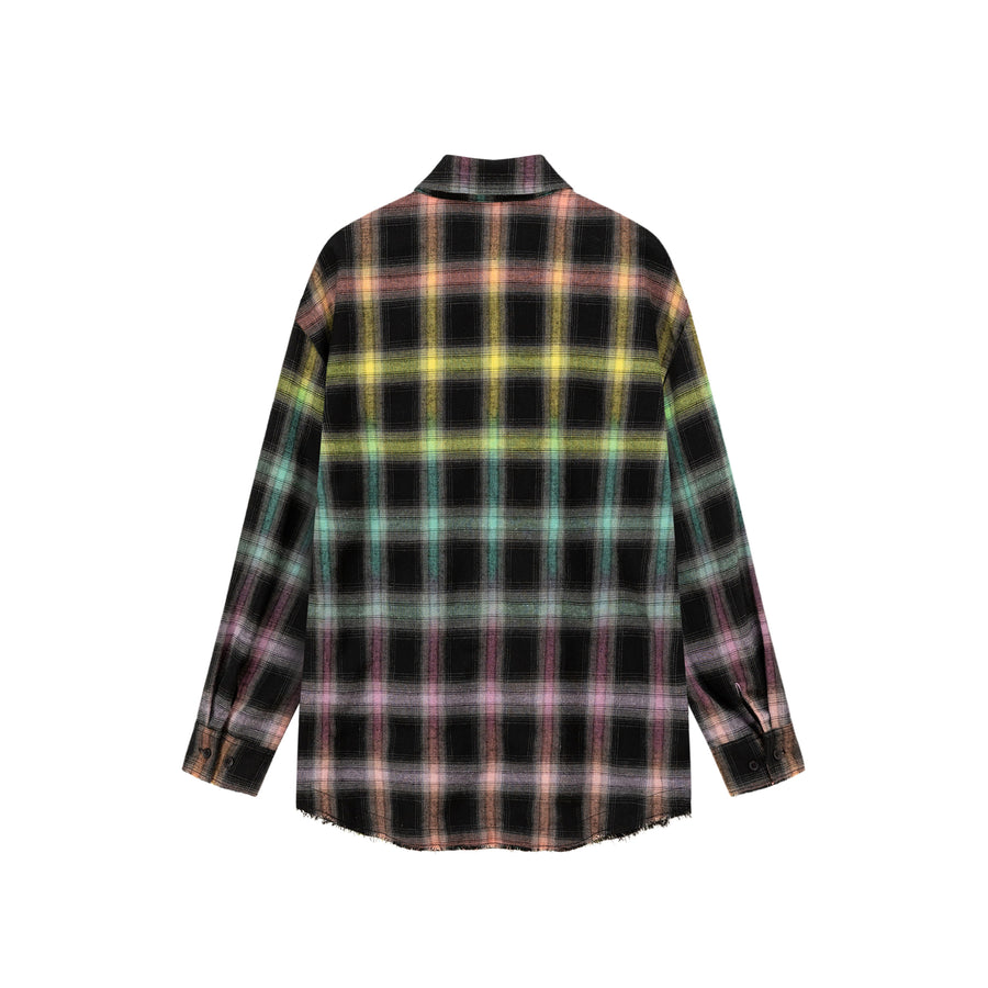 CHUU Rainbow Check Shirt