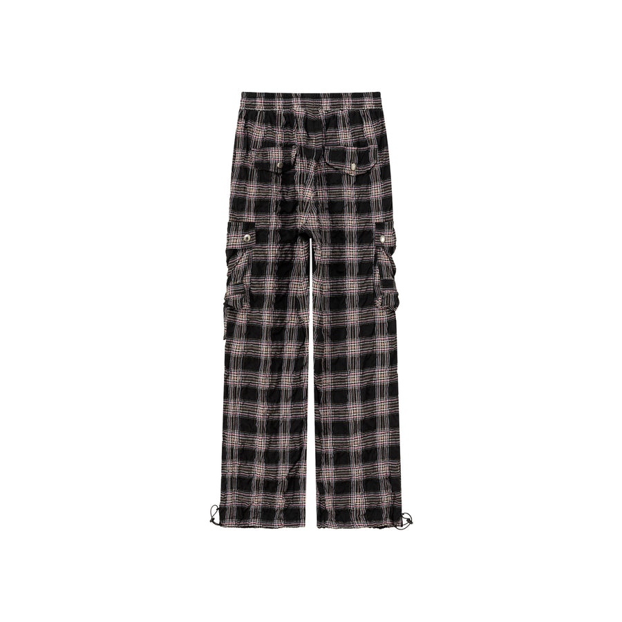 CHUU Color Pocket Check Pants