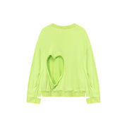 Heart Back Cut Out Sweatshirt