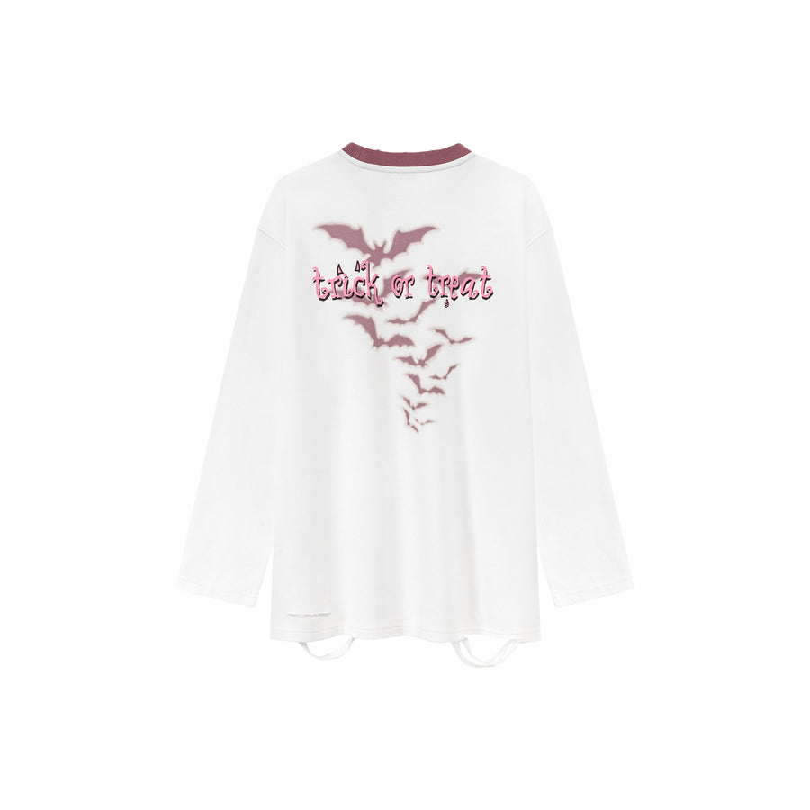 CHUU Trick Or Treat Slit Loose Fit T-Shirt