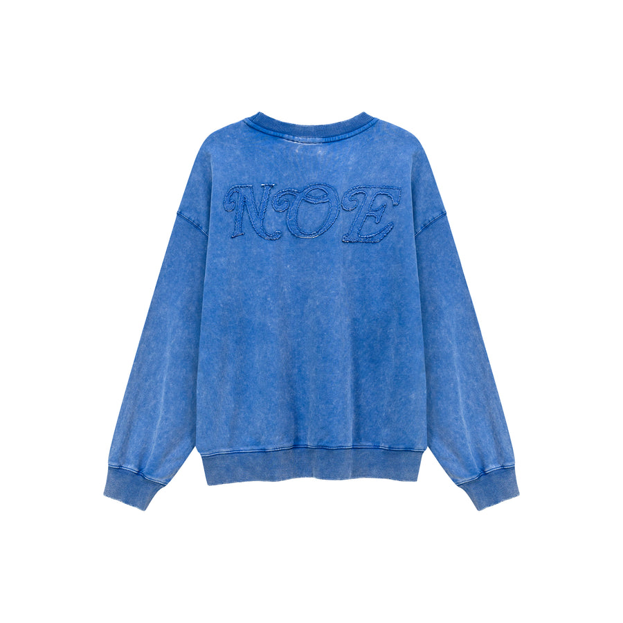 CHUU Basic Embroidery Overfit Sweatshirt