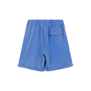 High Waist Drawstring Cotton Wide Training Shorts