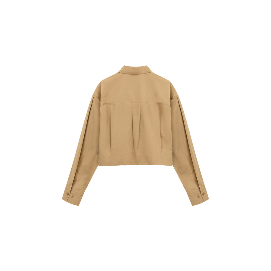 CHUU Embroidered Pocket Long Sleeve Shirt