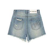 Distressed Ripped Denim Shorts