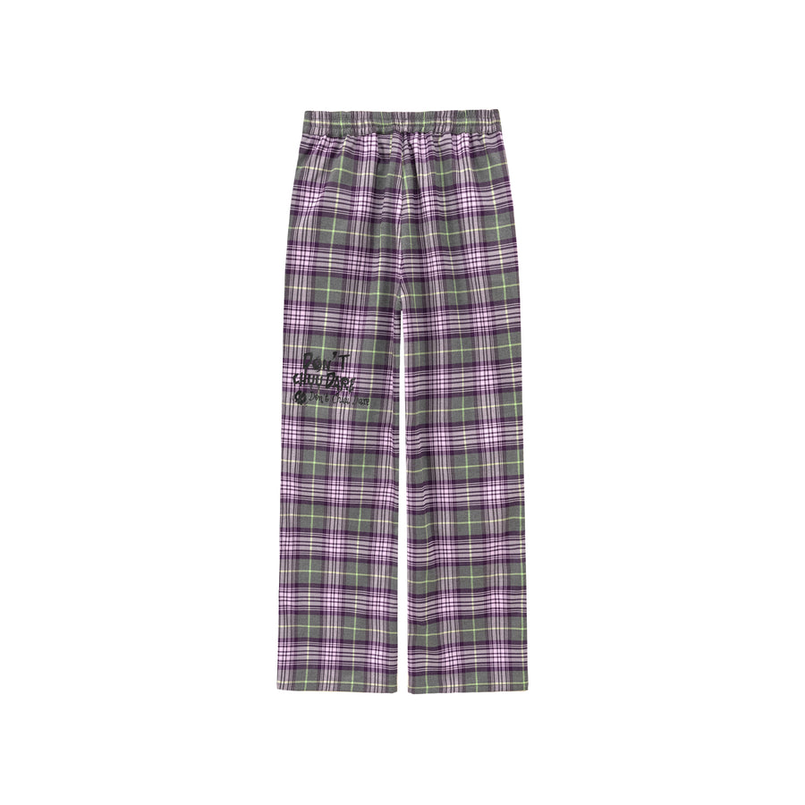 CHUU Color String Check Pants