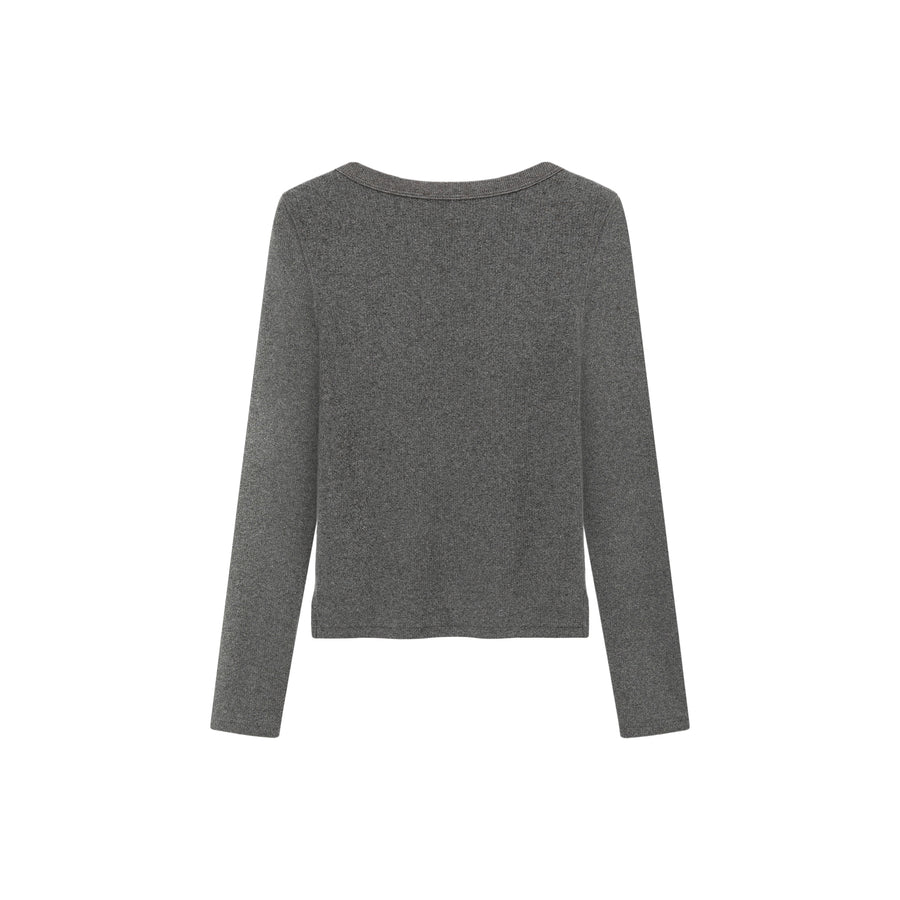 CHUU U Neck Basic Long Sleeve T-Shirt