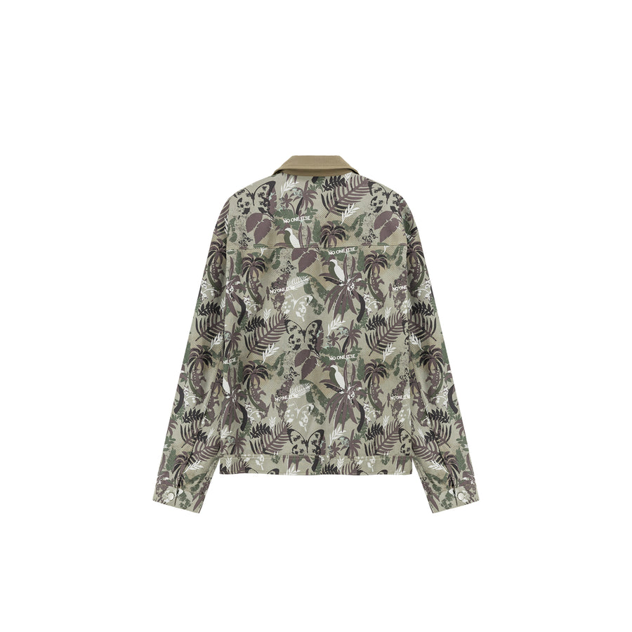 CHUU Forest Print Long Sleeve Jacket