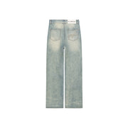 Washed Wide Pocket Denim Jeans