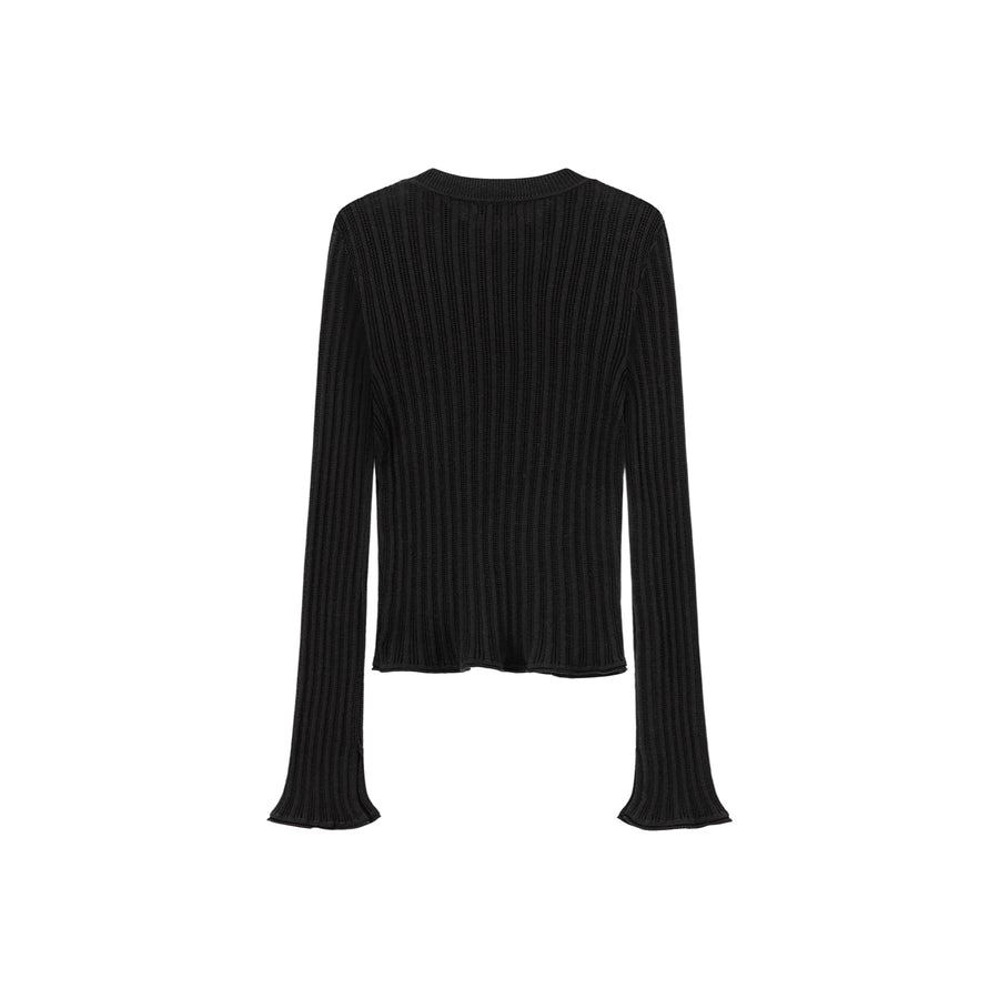 CHUU Ribbed Basic Knit Top