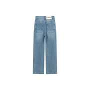 Colored Straight Wide Denim Pants