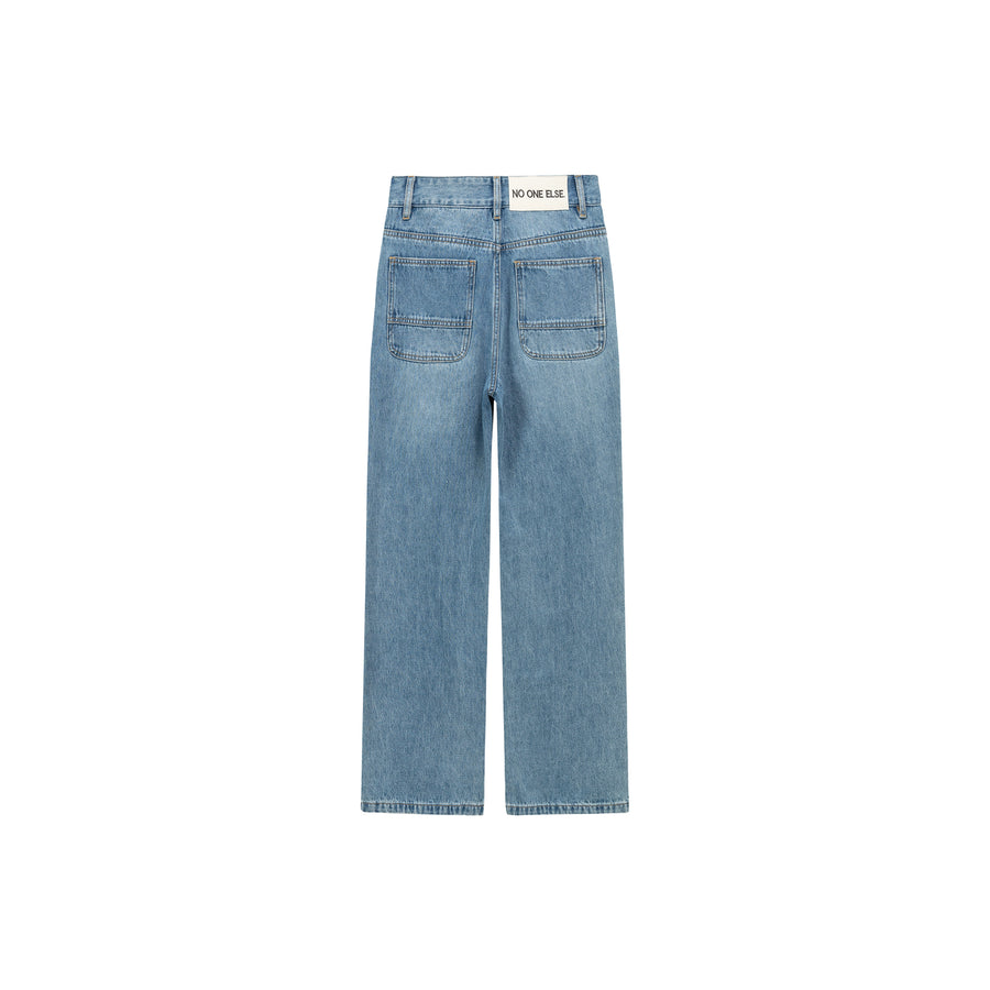 CHUU Colored Straight Wide Denim Pants