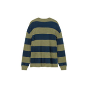 Color Pocket Stripe Knit Sweater