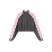 Logo Colored Zip-Up Varsity Jacket