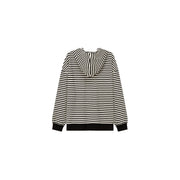 Striped Pocket Drawstring Hoodie