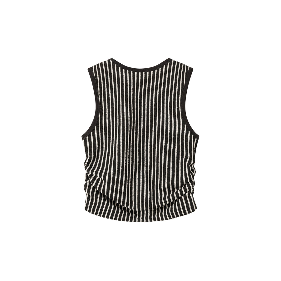 CHUU Square Neck Stripe Top