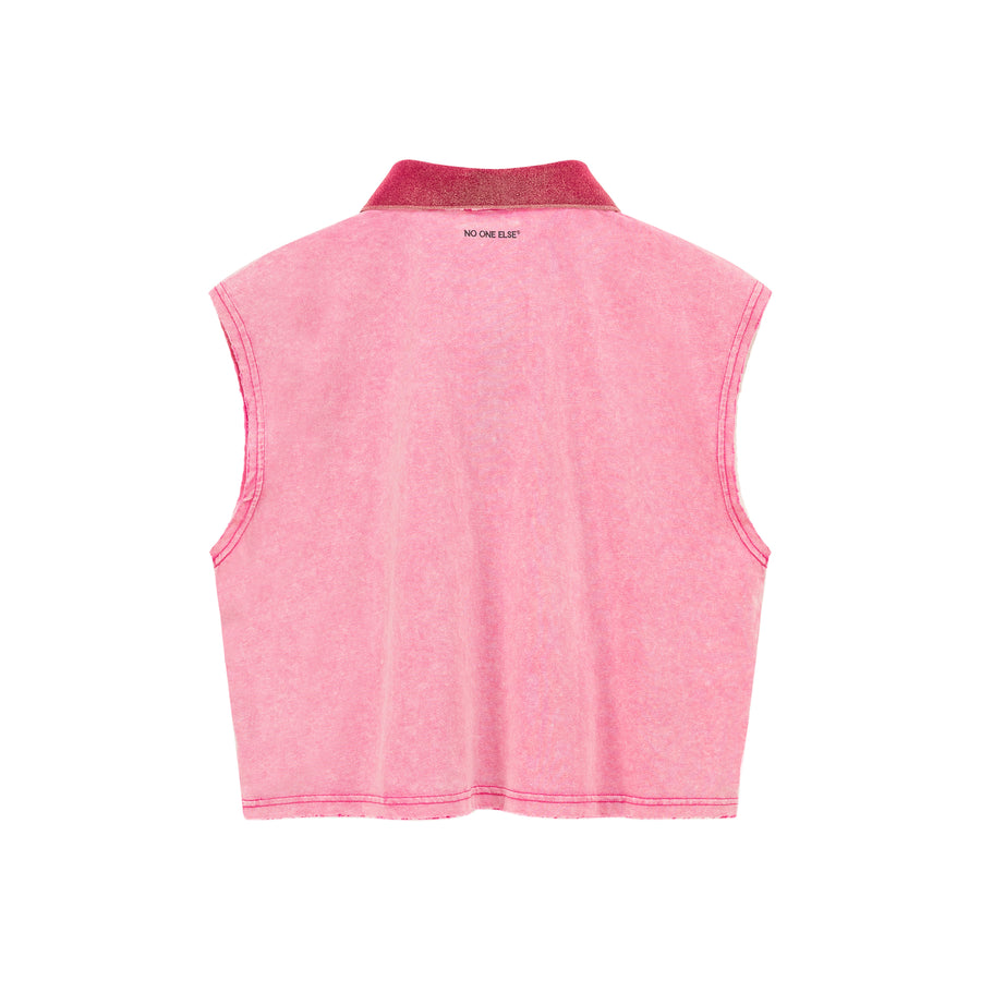 CHUU Polo Neck Loose Fit Sleeveless Boxy Top