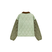 Color Matching Quilted Jacket