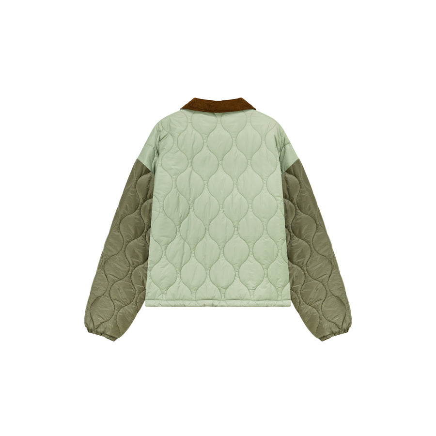 CHUU Color Matching Quilted Jacket